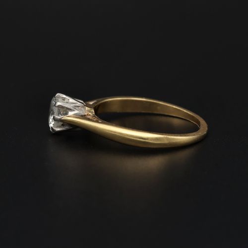 Edwardian 18ct Gold Diamond Solitaire Ring image-3