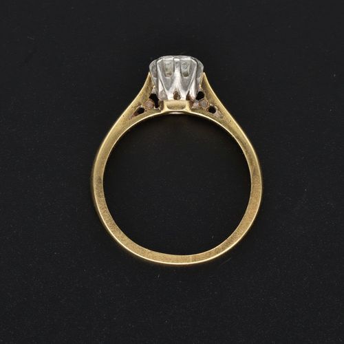 Edwardian 18ct Gold Diamond Solitaire Ring image-6