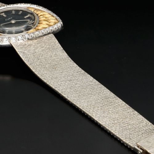 Eska Unisex 18k White Gold and Diamond Watch image-5