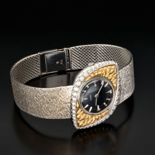 Eska Unisex 18k White Gold and Diamond Watch image-4