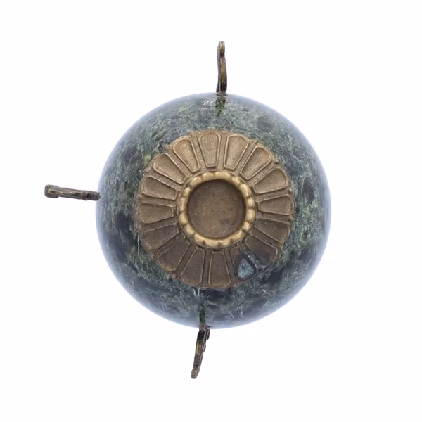 Miniature Bronze and Serpentine Samovar