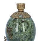 Miniature Bronze and Serpentine Samovar