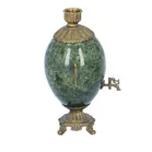 Miniature Bronze and Serpentine Samovar