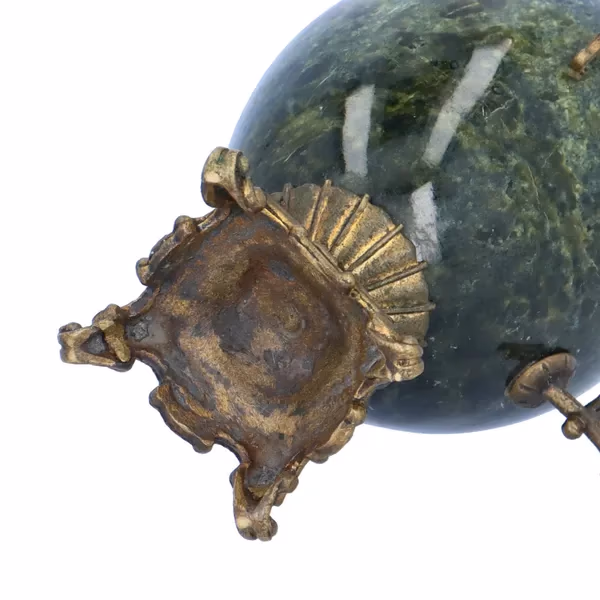 Miniature Bronze and Serpentine Samovar