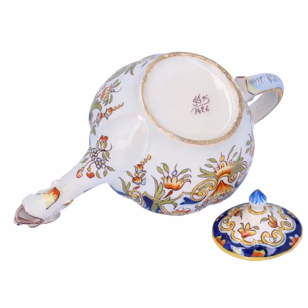 Rare Faience Formaintraux Desvres Teapot