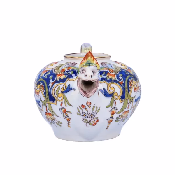 Rare Faience Formaintraux Desvres Teapot