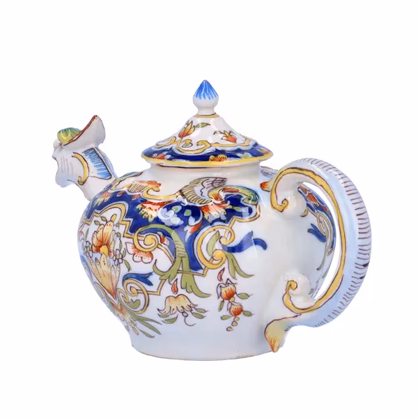 Rare Faience Formaintraux Desvres Teapot