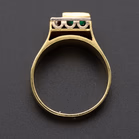 18ct Gold Emerald and Diamond Ring