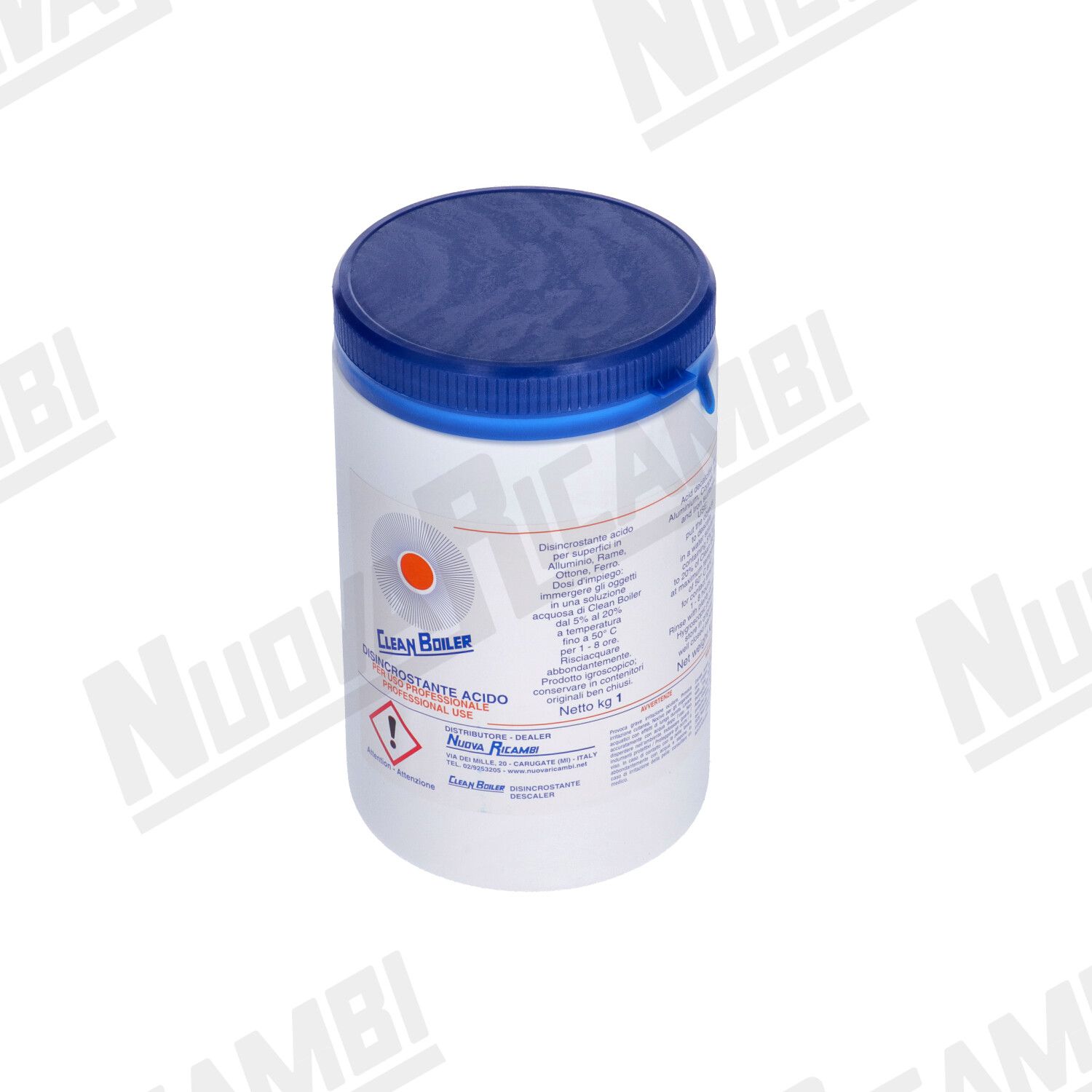 PLASTIC JAR OF CLEAN BOILER 1000gr.