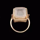 Rare 18th Century Georgian Swivel Agate Intaglio Ring