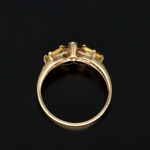 Gold Sapphire Butterfly Ring image-6