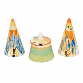 Clarice Cliff Wind Bells Conical Cruet Set