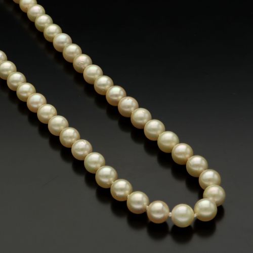 14ct Gold Clasped Cultured Pearl Necklace image-1