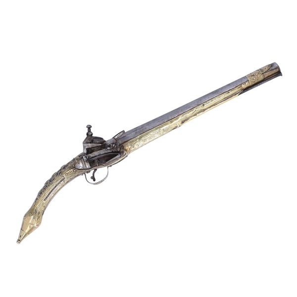 Antique Albanian Rat Tail Miquelet Pistol