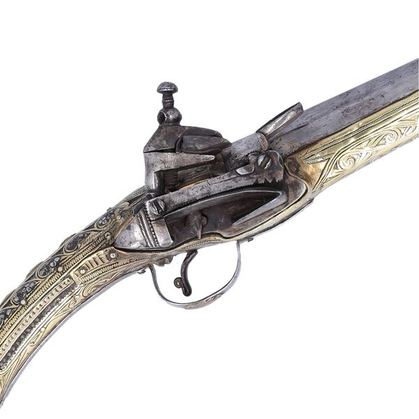 Antique Albanian Rat Tail Miquelet Pistol