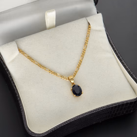 18ct Gold Sapphire Pendant Necklace