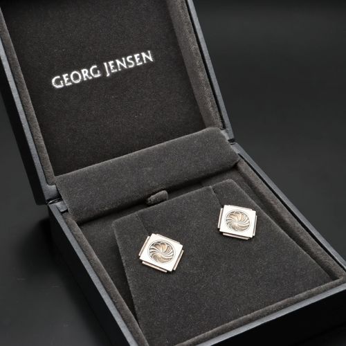Danish Silver Earrings by Henry Pilstrup for Georg Jensen image-1