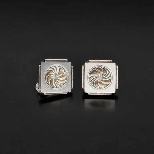 Danish Silver Earrings by Henry Pilstrup for Georg Jensen image-3