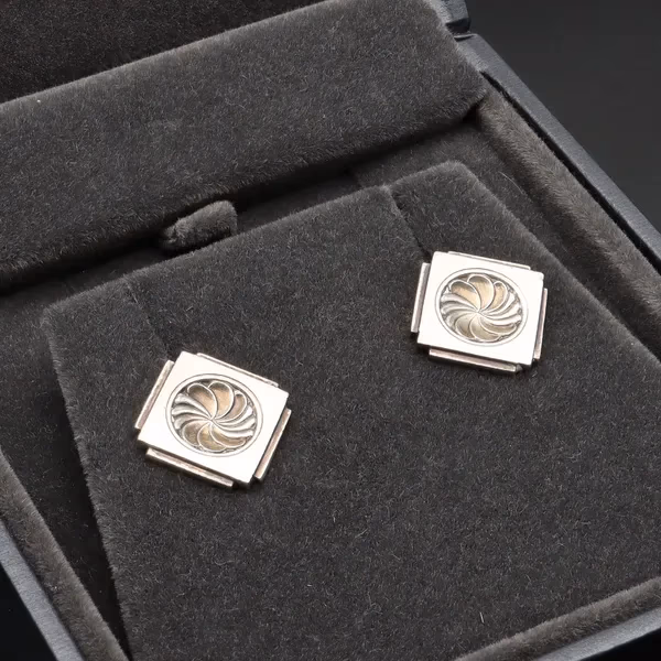 Danish Silver Earrings by Henry Pilstrup for Georg Jensen