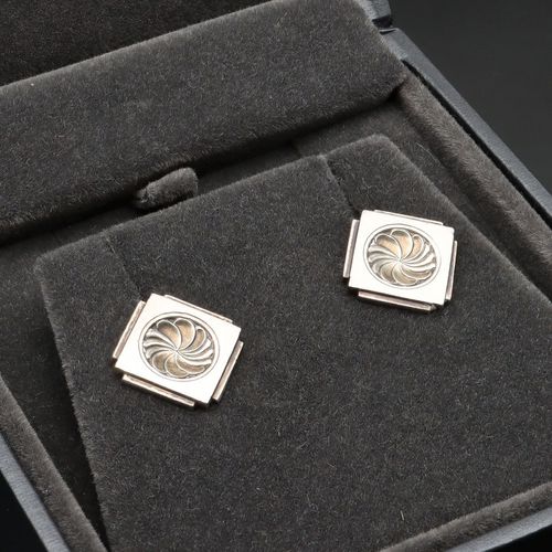 Danish Silver Earrings by Henry Pilstrup for Georg Jensen image-2