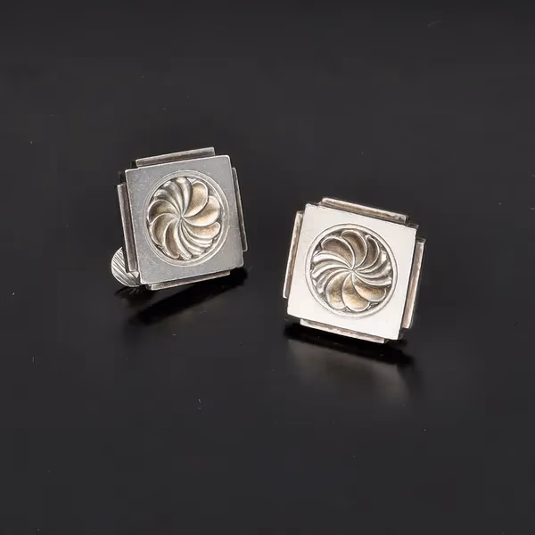 Danish Silver Earrings by Henry Pilstrup for Georg Jensen