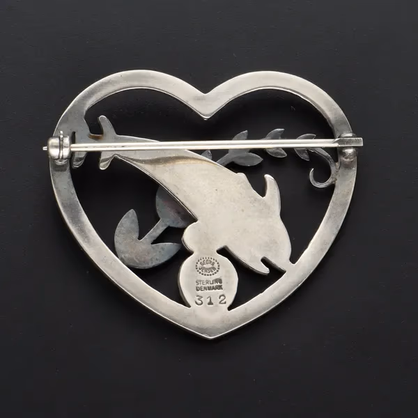 Danish Sterling Silver Dolphin Hawaii Brooch