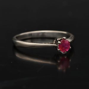 18ct White Gold and Burma Ruby Ring