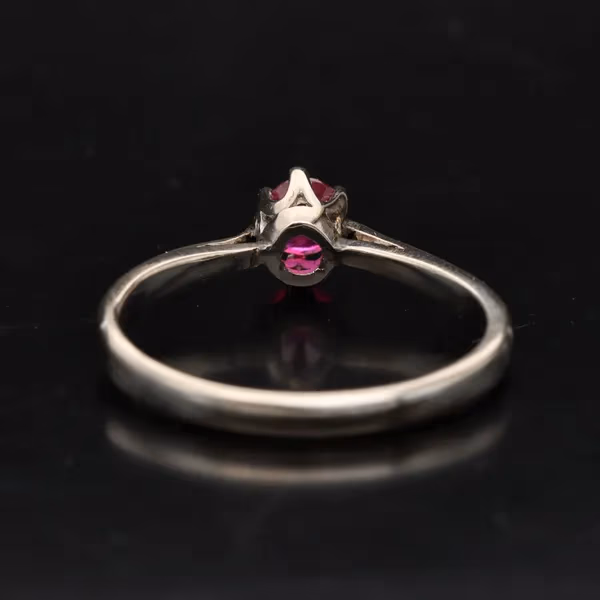 18ct White Gold and Burma Ruby Ring