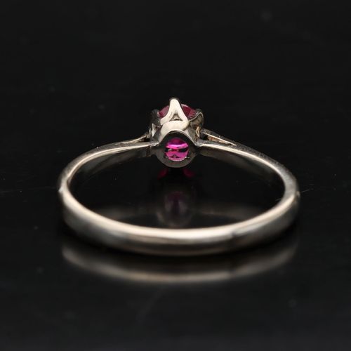 18ct White Gold and Burma Ruby Ring image-5