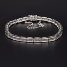 18ct White Gold Diamond Line Bracelet