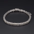 18ct White Gold Diamond Line Bracelet