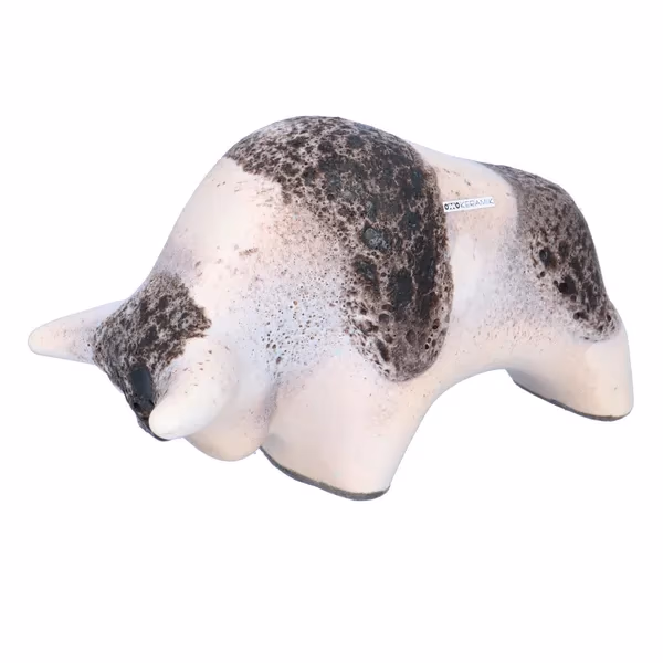 Otto Keramik White & Black Fat Lava Bull