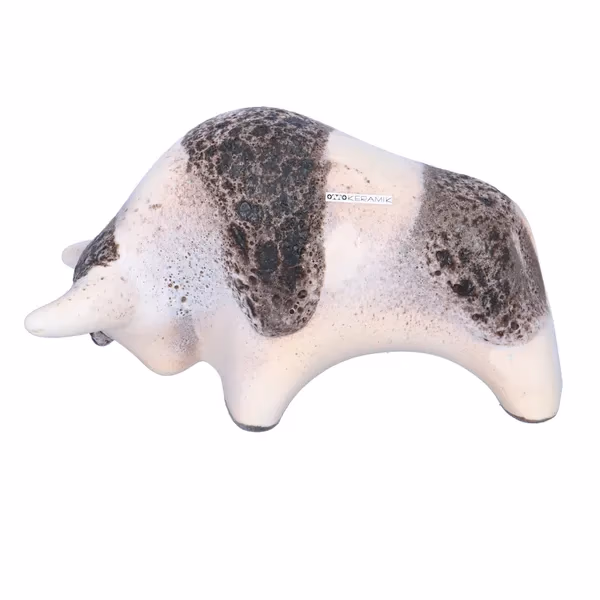 Otto Keramik White & Black Fat Lava Bull