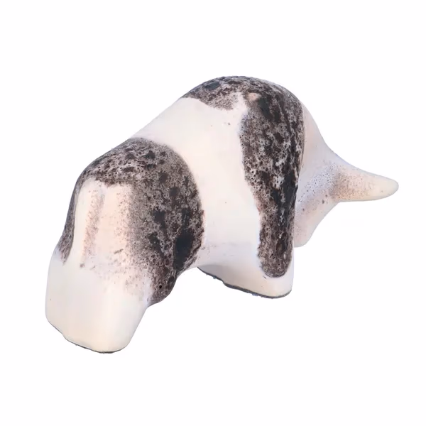 Otto Keramik White & Black Fat Lava Bull