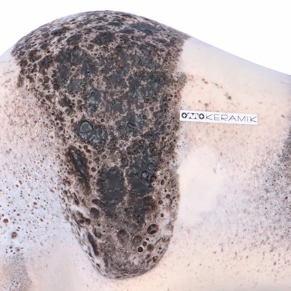 Otto Keramik White & Black Fat Lava Bull