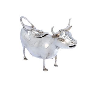 Early 20th Solid Silver Cow Creamer