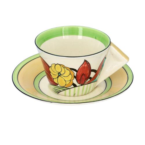 Clarice Cliff “Moon Light” Conical Coffee Cup and Saucer image-1