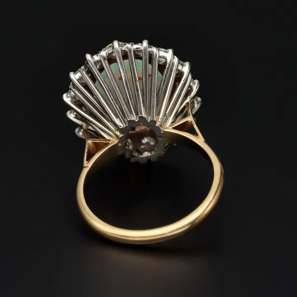 18ct Gold Opal and Diamond Ring