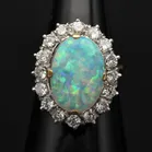 18ct Gold Opal and Diamond Ring