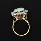 18ct Gold Opal and Diamond Ring