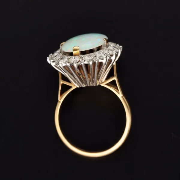 18ct Gold Opal and Diamond Ring