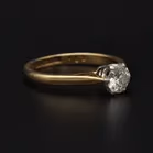 18k Gold Diamond Solitaire Ring