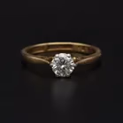 18k Gold Diamond Solitaire Ring