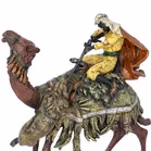 Cold Painted Bronze Arab On Camel