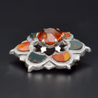 Scottish Silver Agate Brooch