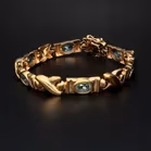 9ct Gold Aquamarine Bracelet