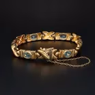 9ct Gold Aquamarine Bracelet