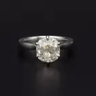 Art Deco 1930’s 18ct White Gold Cushion Cut Diamond Ring