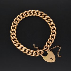 15ct Gold Charm Padlock Bracelet