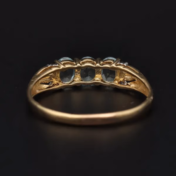 1950s 9ct Gold Blue Topaz Ring